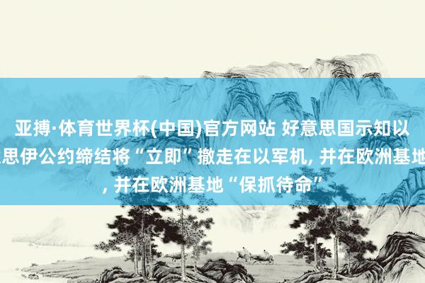 亚搏·体育世界杯(中国)官方网站 好意思国示知以色列, 若好意思伊公约缔结将“立即”撤走在以军机, 并在欧洲基地“保抓待命”