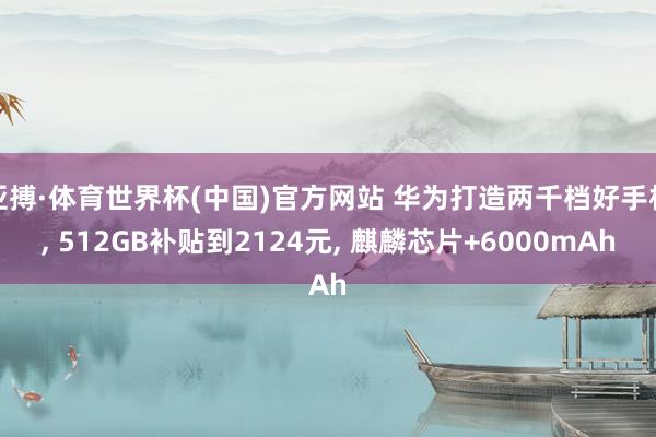 亚搏·体育世界杯(中国)官方网站 华为打造两千档好手机, 512GB补贴到2124元, 麒麟芯片+6000mAh