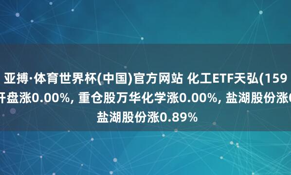 亚搏·体育世界杯(中国)官方网站 化工ETF天弘(159133)开盘涨0.00%, 重仓股万华化学涨0.00%, 盐湖股份涨0.89%