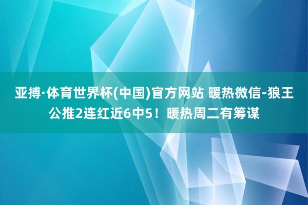 亚搏·体育世界杯(中国)官方网站 暖热微信-狼王公推2连红近6中5！暖热周二有筹谋