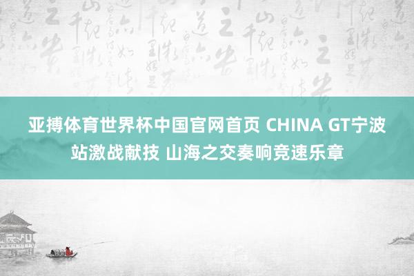 亚搏体育世界杯中国官网首页 CHINA GT宁波站激战献技 山海之交奏响竞速乐章