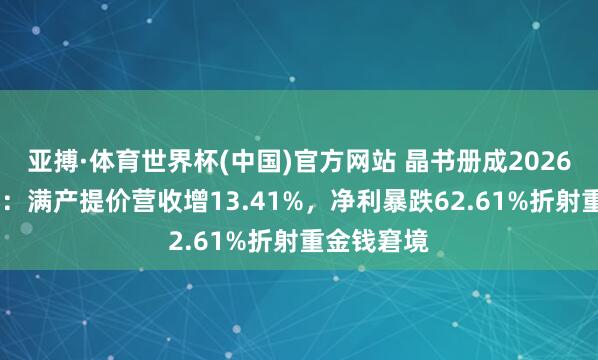 亚搏·体育世界杯(中国)官方网站 晶书册成2026年Q1事迹：满产提价营收增13.41%，净利暴跌62.61%折射重金钱窘境