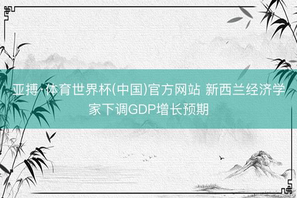 亚搏·体育世界杯(中国)官方网站 新西兰经济学家下调GDP增长预期