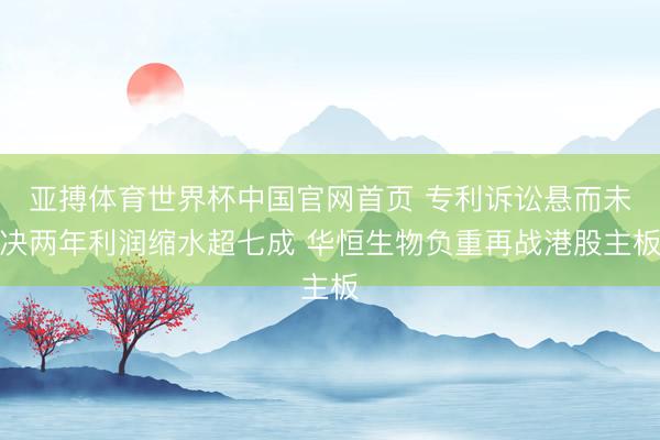 亚搏体育世界杯中国官网首页 专利诉讼悬而未决两年利润缩水超七成 华恒生物负重再战港股主板